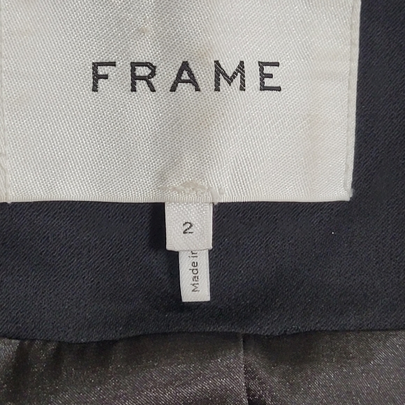 Frame Women's Black Double-Breasted Blazer Size 2 - Picture 7 of 12